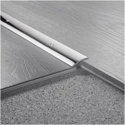 Logoclic Overgangsprofil Rustfrit Stål Blank 100x3 Cm