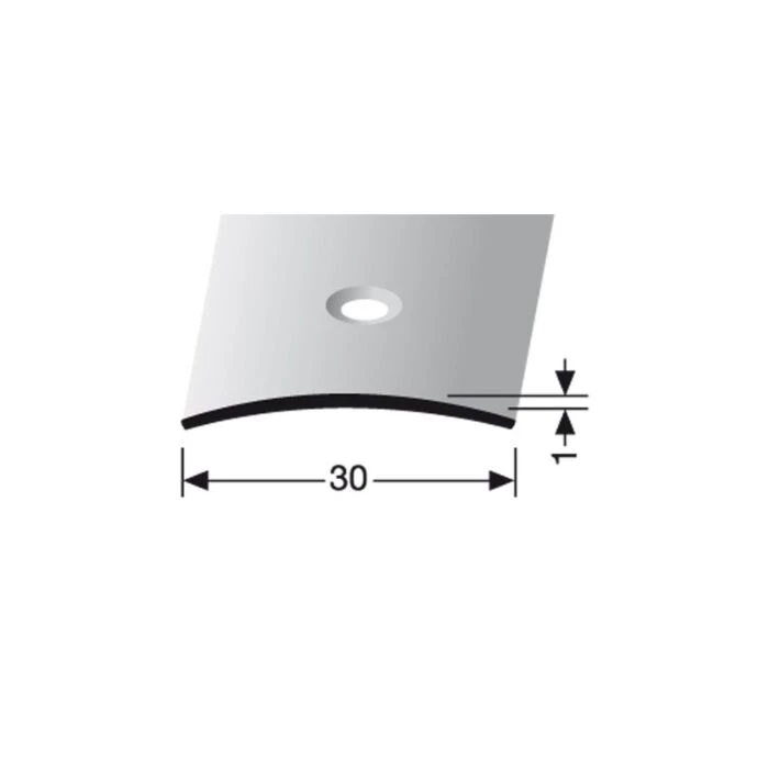 Logoclic Overgangsprofil Rustfrit Stål Blank 100x3 Cm 2 Logoclic Overgangsprofil Rustfrit Stål Blank 100x3 Cm - Billede 2