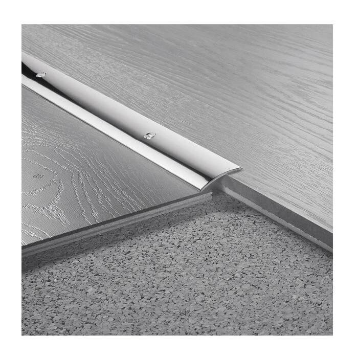 Logoclic Overgangsprofil Rustfri Stål Blank - 270x3 Cm 1 Logoclic Overgangsprofil Rustfri Stål Blank - 270x3 Cm