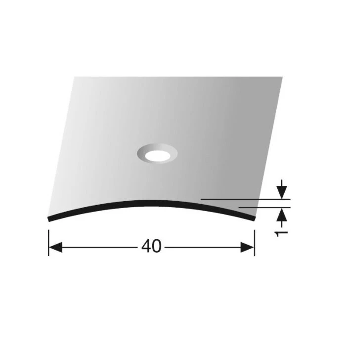Logoclic Overgangsprofil Rustfri Stål Blank - 270x3 Cm 2 Logoclic Overgangsprofil Rustfri Stål Blank - 270x3 Cm - Billede 2