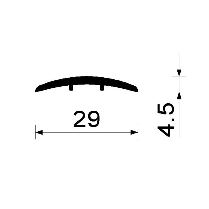 Logoclic Overgangsprofil Plast Grå 100x3 Cm 2 Logoclic Overgangsprofil Plast Grå 100x3 Cm - Billede 2