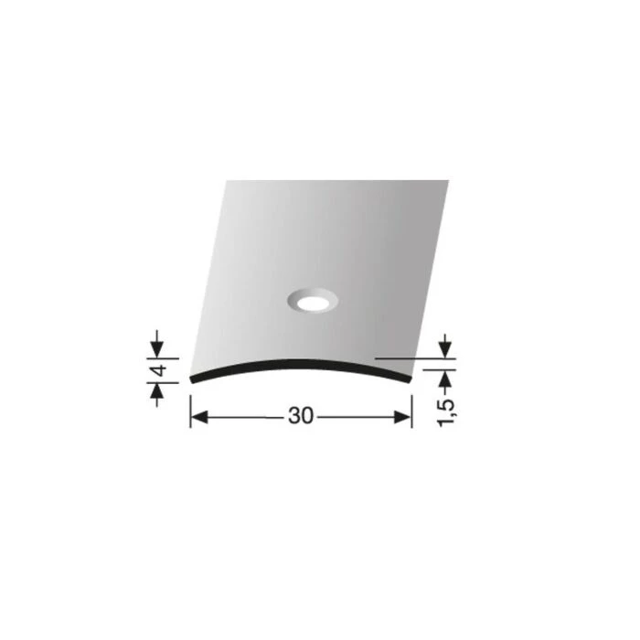 Logoclic Overgangsprofil Rustfritstål 100x3 Cm 2 Logoclic Overgangsprofil Rustfritstål 100x3 Cm - Billede 2