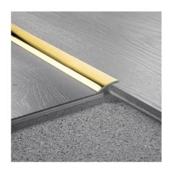 Logoclic Overgangsprofil Alu Blank Messing - 100x3 Cm