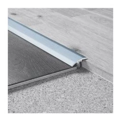 Logoclic Overgangsprofil Med Plastdyvler Sølv 270x3,2 Cm