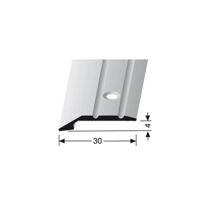 Logoclic Tilpasningsprofil Alu Sølv 270x3 Cm 2 Logoclic Tilpasningsprofil Alu Sølv 270x3 Cm - Billede 2