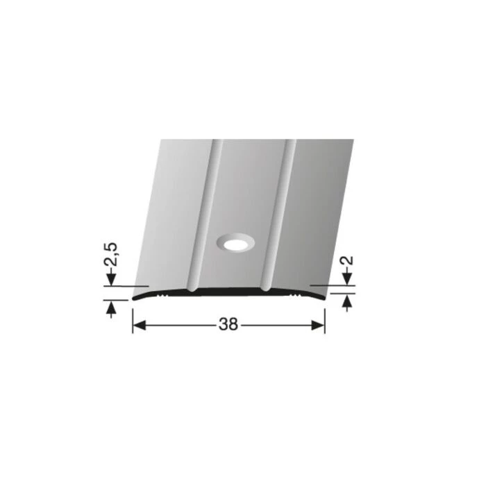 Logoclic Overgangsprofil Alu Sand 100x3,8 Cm 2 Logoclic Overgangsprofil Alu Sand 100x3,8 Cm - Billede 2