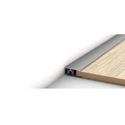 Logoclic Afslutningsprofil Todelt Sølv 90x2,5 Cm