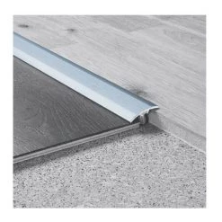 Logoclic Overgangsprofil Alu Sølv 90x3,2 Cm