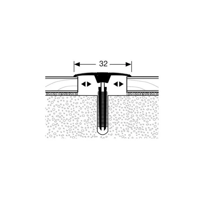 Logoclic Overgangsprofil Alu Sand 90x3,2 Cm 2 Logoclic Overgangsprofil Alu Sand 90x3,2 Cm - Billede 2
