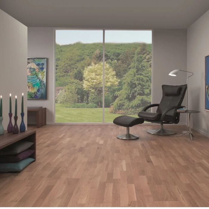 Timberman Parketgulv Eg Accent 3-stav Ultramat Natur 13x190x2200 Mm 2,51 M² 2 Timberman Parketgulv Eg Accent 3-stav Ultramat Natur 13x190x2200 Mm 2,51 M² - Billede 2