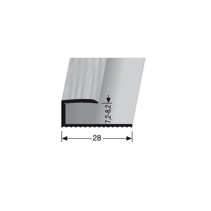 Logoclic U-profil Alu Sølv 90x2,8x0,85 Cm 2 Logoclic U-profil Alu Sølv 90x2,8x0,85 Cm - Billede 2