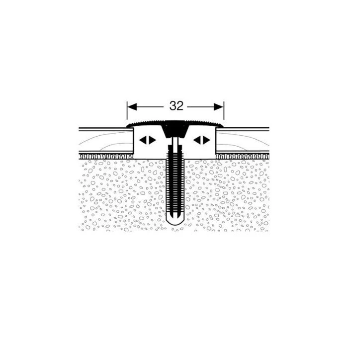 Logoclic Overgangsprofil Rustfrit Stål 90x3,2 Cm 2 Logoclic Overgangsprofil Rustfrit Stål 90x3,2 Cm - Billede 2