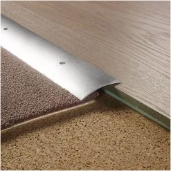 Logoclic Overgangsprofil Rustfrit Stål Mat Børstet 90x4 Cm